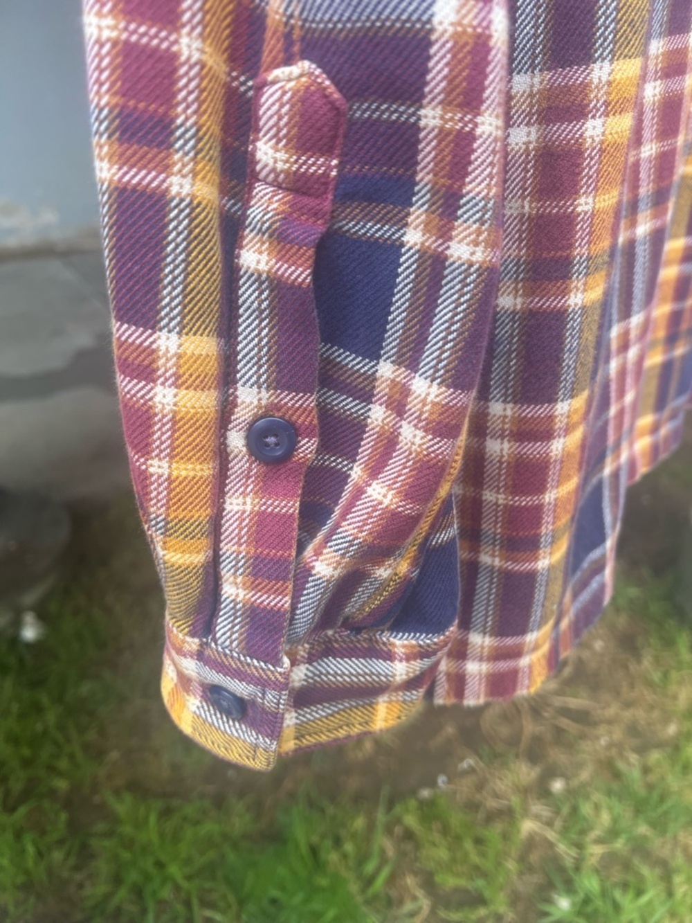 Patagonia Organic Flannel Shirt - Purple, Yellow, Red - Picture 6 of 9